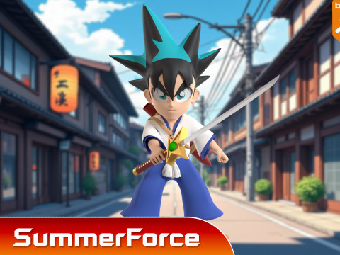 Yaiba Kurogane - Samurai Legend 3D Model