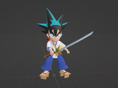 Yaiba Kurogane - Samurai Legend 3D Model