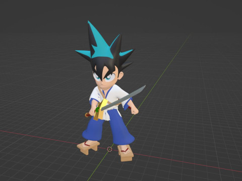 Yaiba Kurogane - Samurai Legend 3D Model