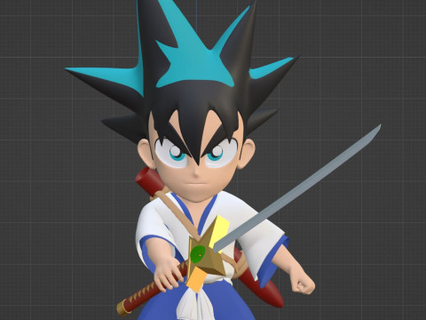Yaiba Kurogane - Samurai Legend 3D Model