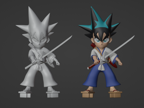 Yaiba Kurogane - Samurai Legend 3D Model