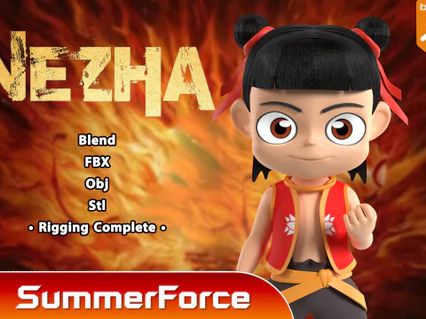 Garoto Ne Zha Modelo 3D