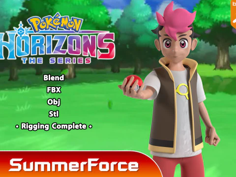 Roy - Pokemon Horizons 3D Model