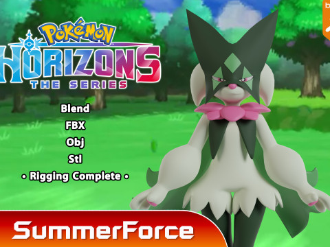 Meowscarada - Pokemon Horizons 3D Model
