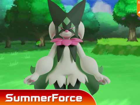 Meowscarada - Pok&eacute;mon Horizontes Modelo 3D