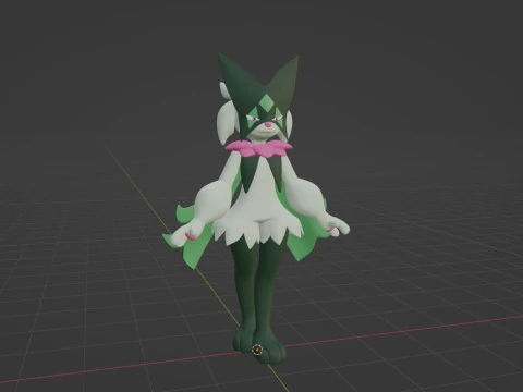 Meowscarada - Pok&eacute;mon Horizontes Modelo 3D