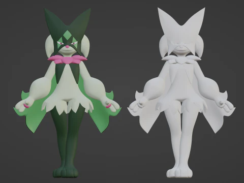 Meowscarada - Pok&eacute;mon Horizontes Modelo 3D