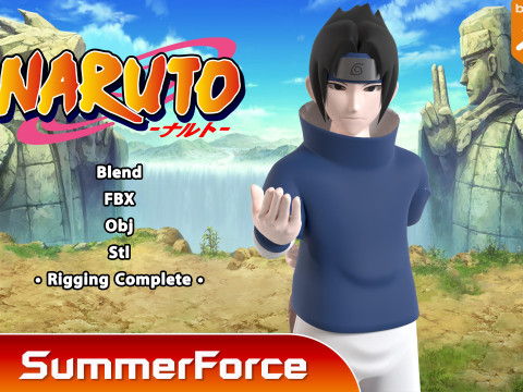 Sasuke Uchiha - Naruto Shippuden Modelo 3D