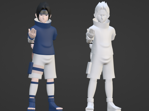 Sasuke Uchiha - Naruto Shippuden 3D Model