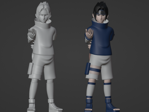 Sasuke Uchiha - Naruto Shippuden 3D Model