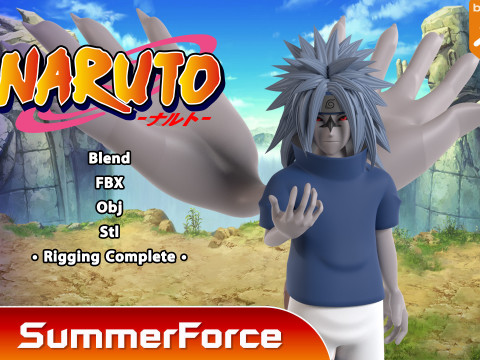 Sasuke Cursed Seal - Naruto Shippuden Modelo 3D