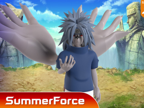 Sasuke Cursed Seal - Naruto Shippuden Model 3D