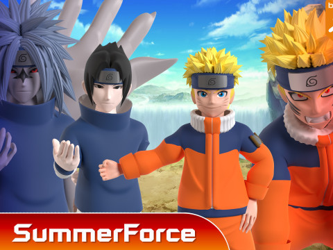Sasuke Cursed Seal - Naruto Shippuden Model 3D