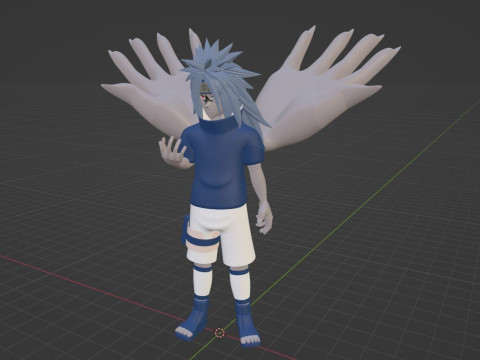 Sasuke Cursed Seal - Naruto Shippuden Model 3D