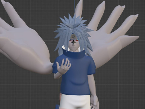 Sasuke Cursed Seal - Naruto Shippuden Model 3D