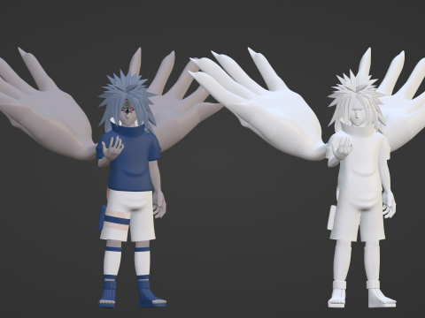 Sasuke Cursed Seal - Naruto Shippuden Model 3D