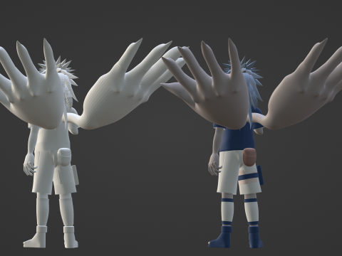 Sasuke Cursed Seal - Naruto Shippuden Model 3D