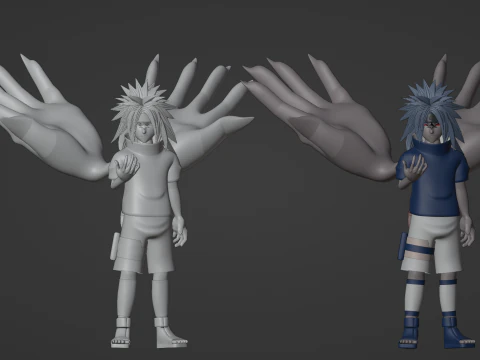 Sasuke Cursed Seal - Naruto Shippuden 3D Model