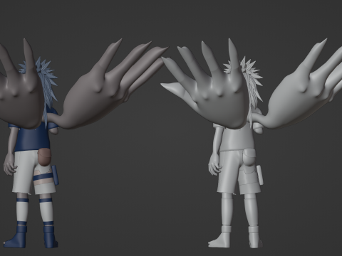 Sasuke Cursed Seal - Naruto Shippuden Model 3D