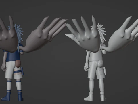 Sasuke Cursed Seal - Naruto Shippuden 3D Model