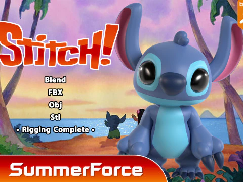 Puntada - Lilo y Stitch Modelo 3D