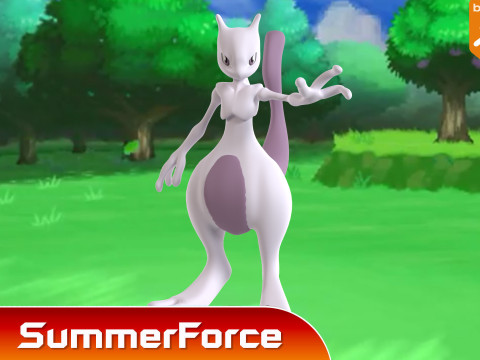 Mewtwo - Pokemon 3D Модель