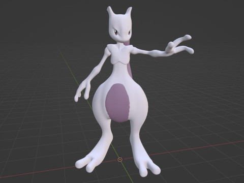 Mewtwo - Pokemon 3D Модель