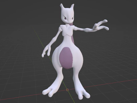 Mewtwo - Pokemon 3D Model
