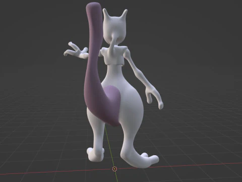 Mewtwo - Pokemon 3D Model