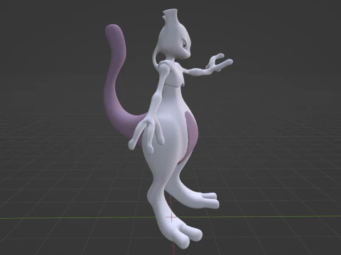 Mewtwo - Pokemon 3D Model