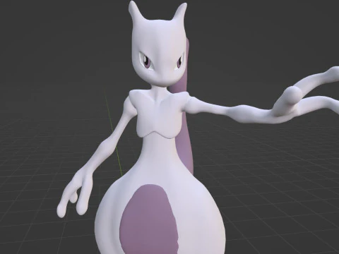 Mewtwo - Pokemon 3D Model