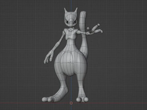 Mewtwo - Pokemon 3D Model
