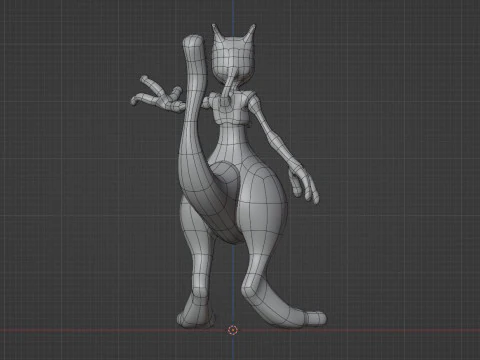 Mewtwo - Pokemon 3D Model