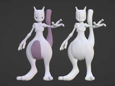 Mewtwo - Pokemon 3D Model