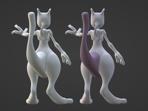 Mewtwo - Pokemon 3D Модель