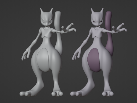 Mewtwo - Pokemon 3D Модель