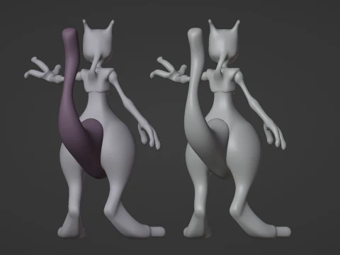 Mewtwo - Pokemon 3D Model