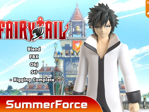 Gray Fullbuster - Fairy Tail 3D Model