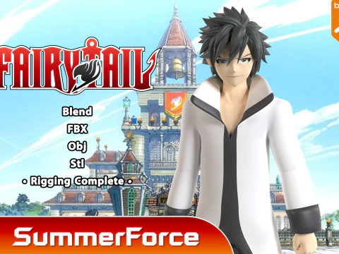 Grey Fullbuster - Fairy Tail Modello 3D
