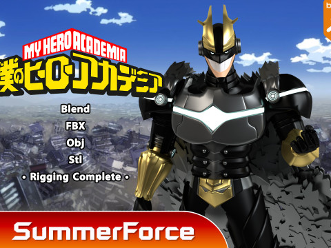 Armored All Might - My Hero Academia 3D-Modell
