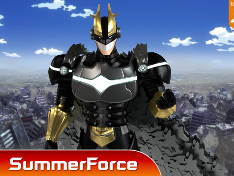 Armored All Might - My Hero Academia 3D-Modell