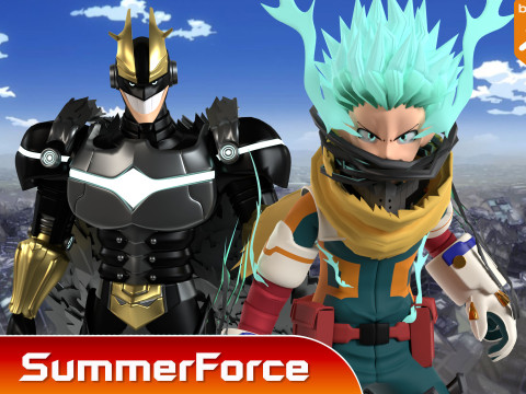 Armored All Might - My Hero Academia 3D-Modell