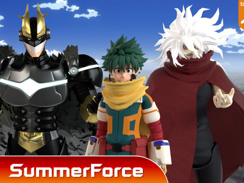 Armored All Might - My Hero Academia 3D-Modell