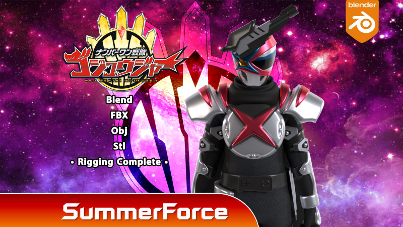 Ring Hunter Garyudo - No1 Sentai Gozyuger Modello 3D .c4d .max .obj .3ds .fbx .stl .blend