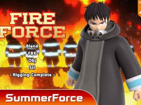 Shinra Kusakabe - Fire Force 3D Model