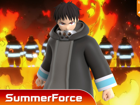 Shinra Kusakabe - Fire Force 3D Model
