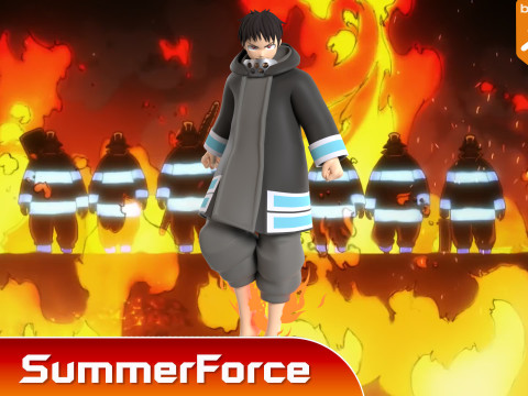 Shinra Kusakabe - Fire Force 3D Model