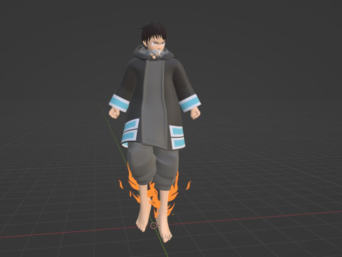 Shinra Kusakabe - Fire Force 3D Model