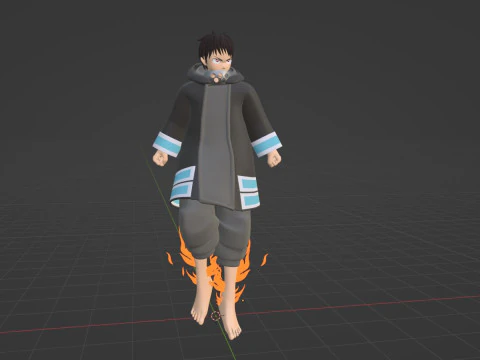 Shinra Kusakabe - Fire Force 3D Model