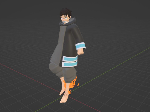 Shinra Kusakabe - Fire Force 3D Model